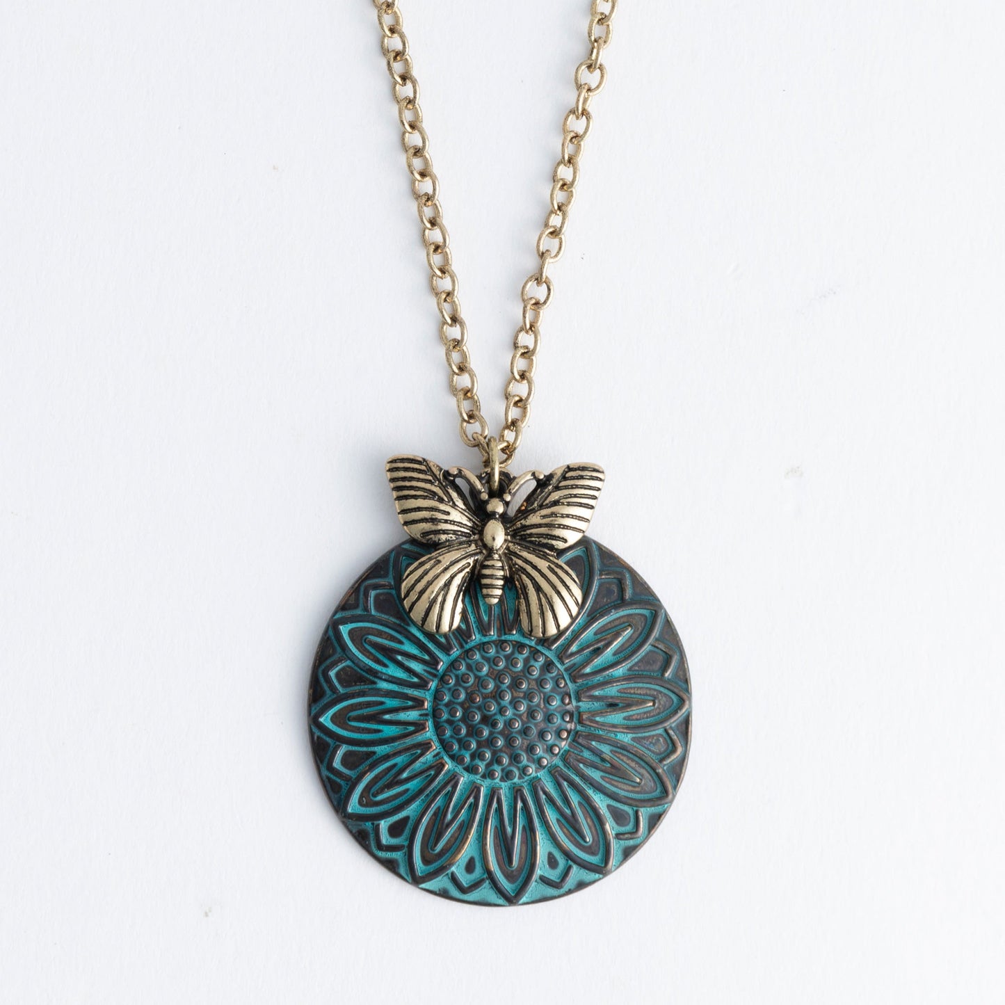 Jadyn Sunflower Pendant Necklace