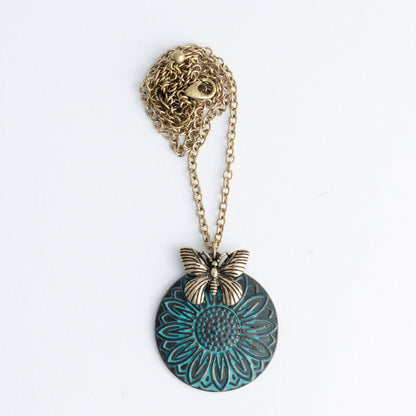 Jadyn Sunflower Pendant Necklace