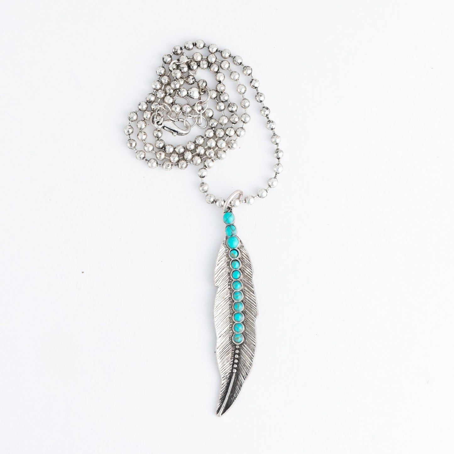 Torry Feather Pendant Necklace