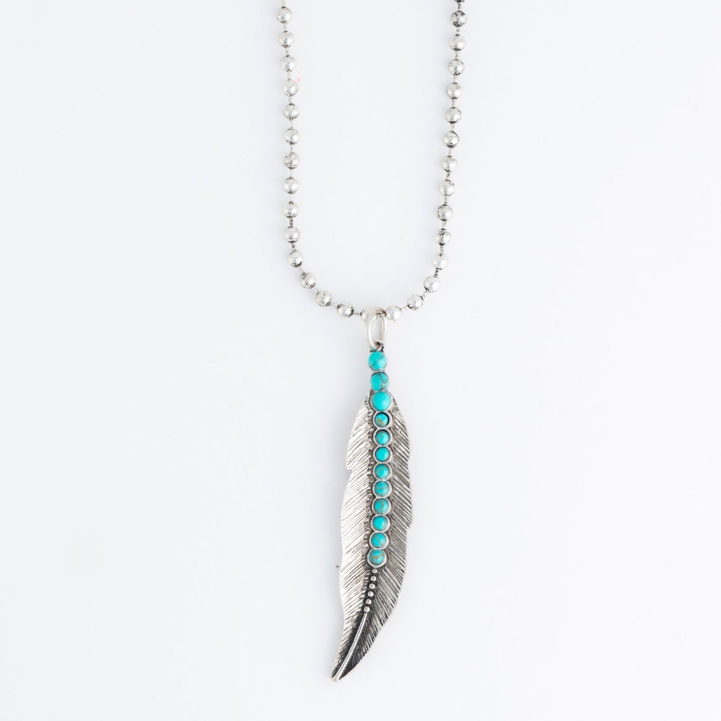 Torry Feather Pendant Necklace