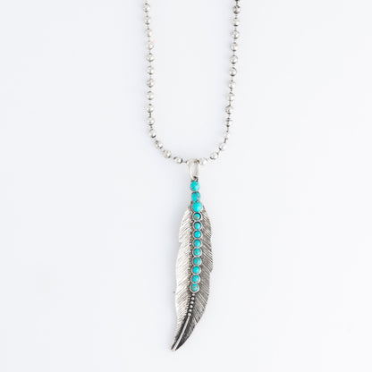 Torry Feather Pendant Necklace