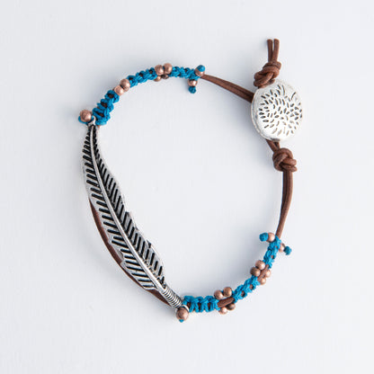 Miley Braided Feather Bracelet