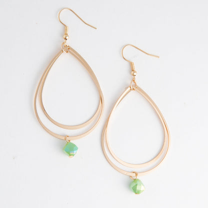 Acadia Genuine Stone Teardrop Drop Earrings