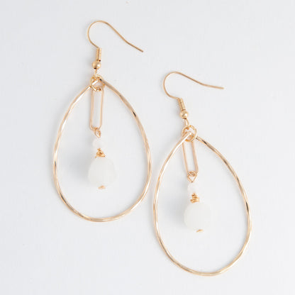 Acadia Genuine Stone Teardrop Earrings