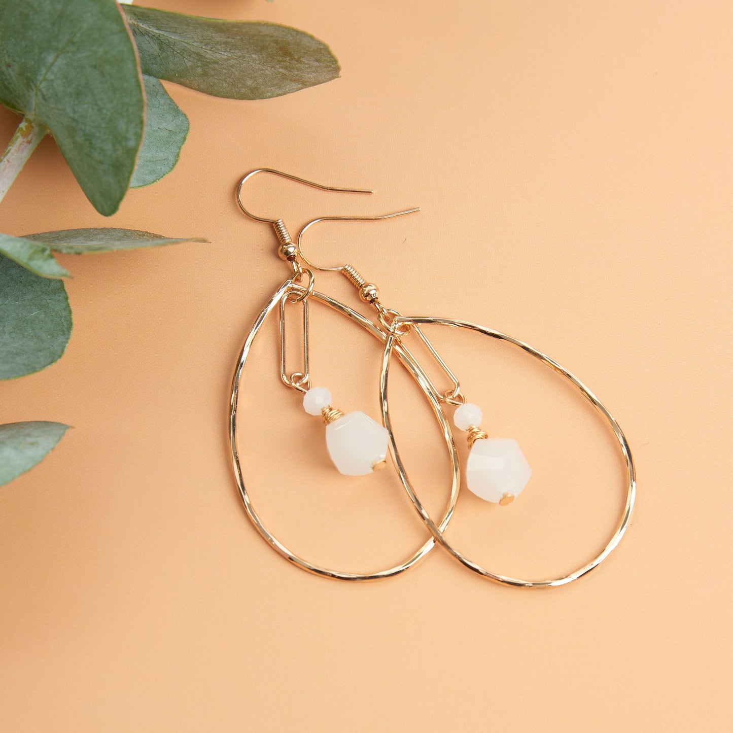 Acadia Genuine Stone Teardrop Earrings