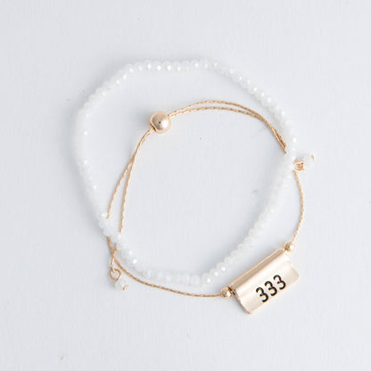 333 Support Angel Numbers Bracelet