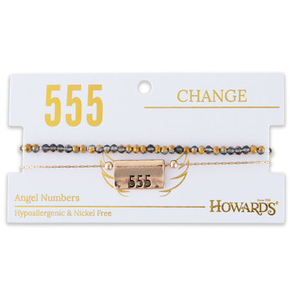 555 Change Angel Numbers Bracelet