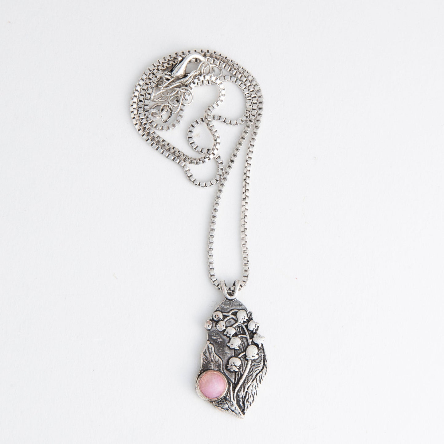 Dahlia Genuine Stone Abstract Pendant Necklace