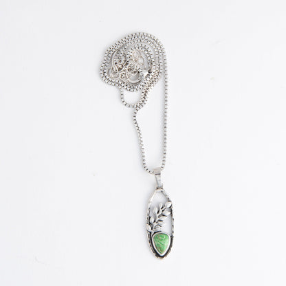 Dahlia Genuine Stone Oval Pendant Necklace