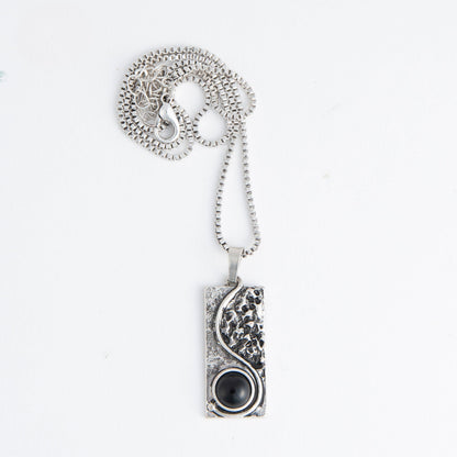 Dahlia Genuine Stone Bar Pendant Necklace