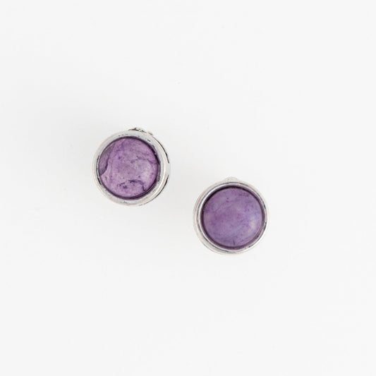 Dahlia Genuine Stone Stud Earrings