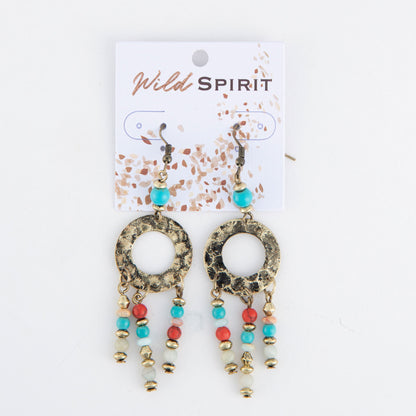 Wild Spirit Hammered Chandelier Earrings