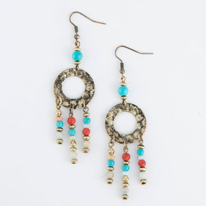 Wild Spirit Hammered Chandelier Earrings