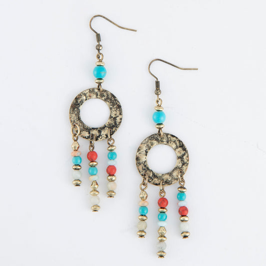 Wild Spirit Hammered Chandelier Earrings