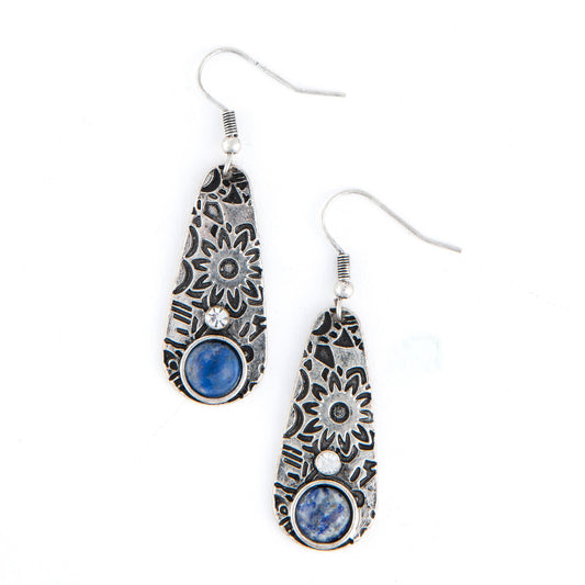 Wild Spirit Oval Teardrop Earrings