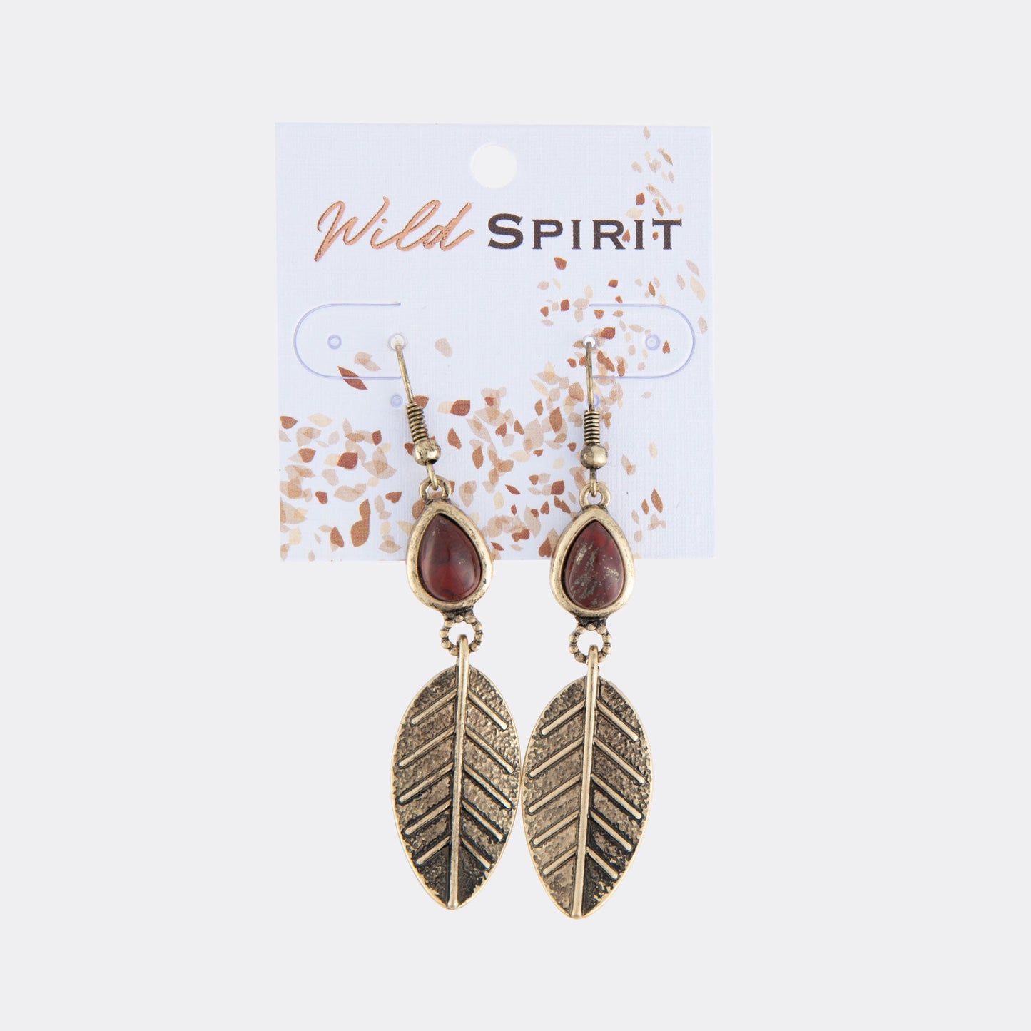 Wild Spirit Stone Leaf Earrings