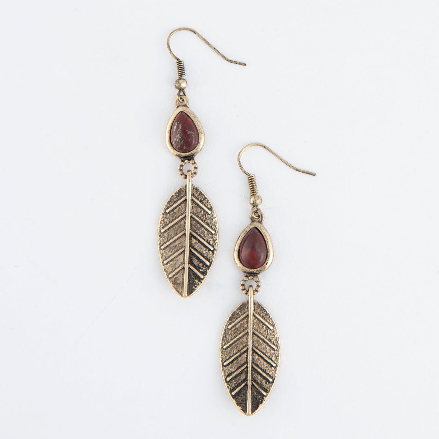 Wild Spirit Stone Leaf Earrings