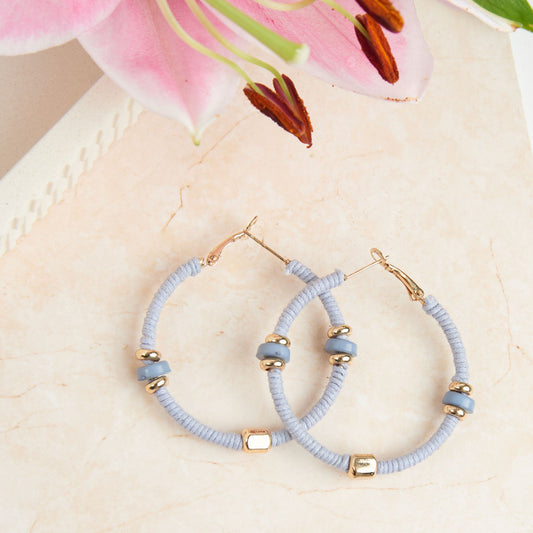 Zephyr Corded Hoop Earrings