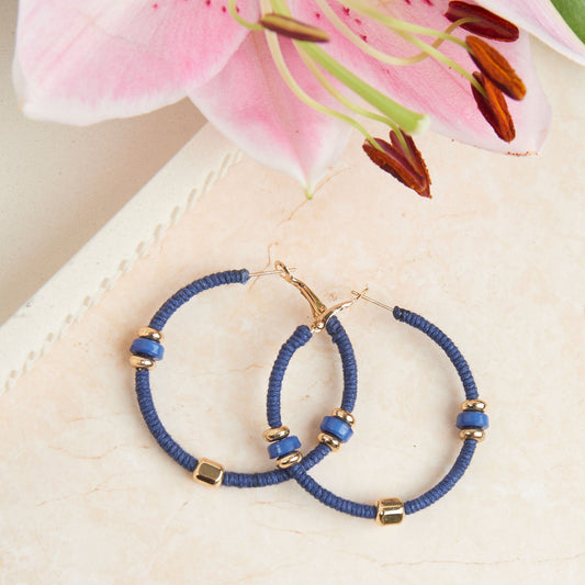 Zephyr Corded Hoop Earrings