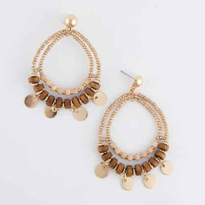 Alva Double Hoop Disc Earrings