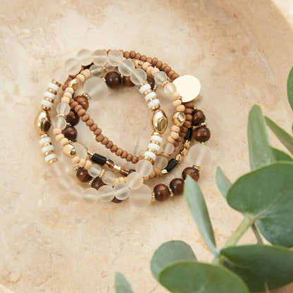 Aya Wooden Bracelet Set