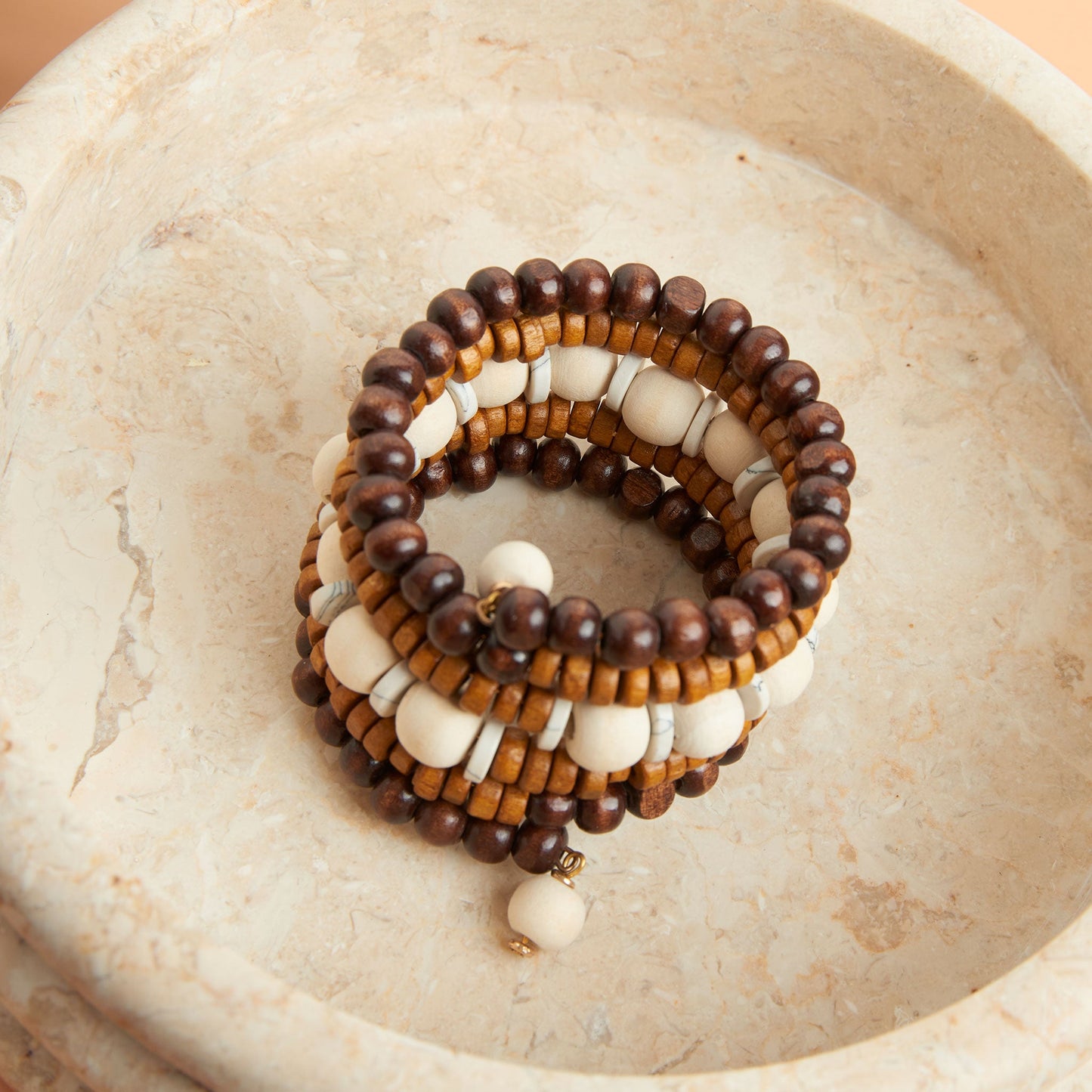 Isla Wooden Coil Bracelet