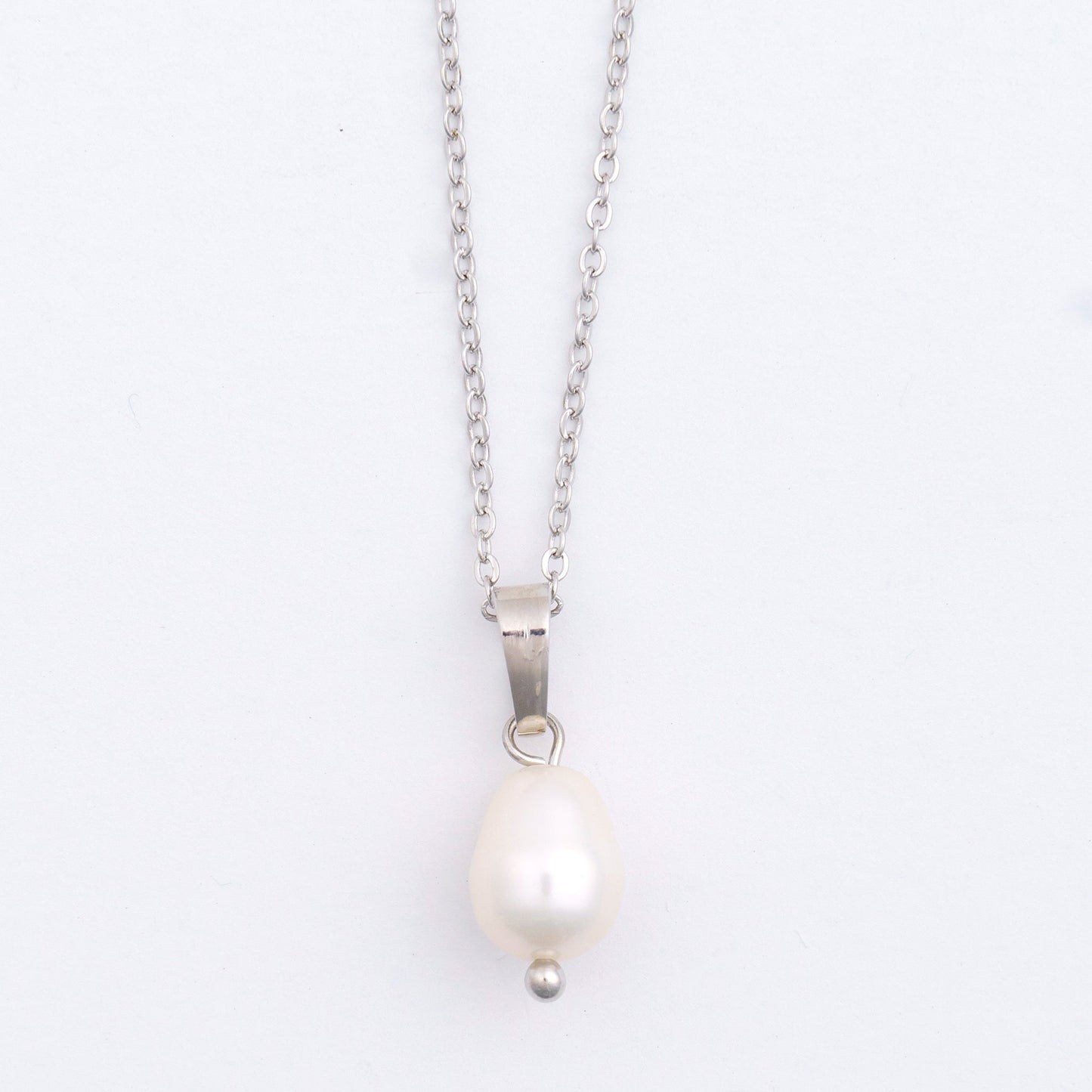 Dainty Freshwater Pearl Charm Necklace