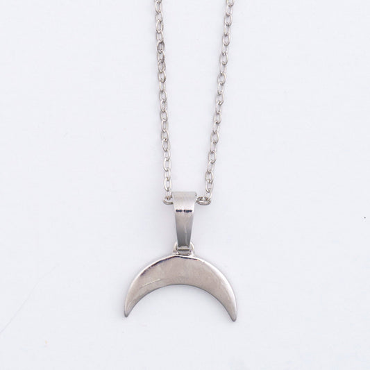 Dainty Crescent Moon Charm Necklace