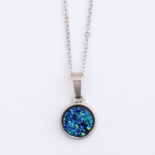 Dainty Druzy Charm Necklace