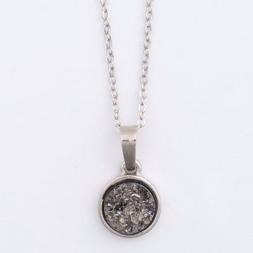 Dainty Druzy Charm Necklace