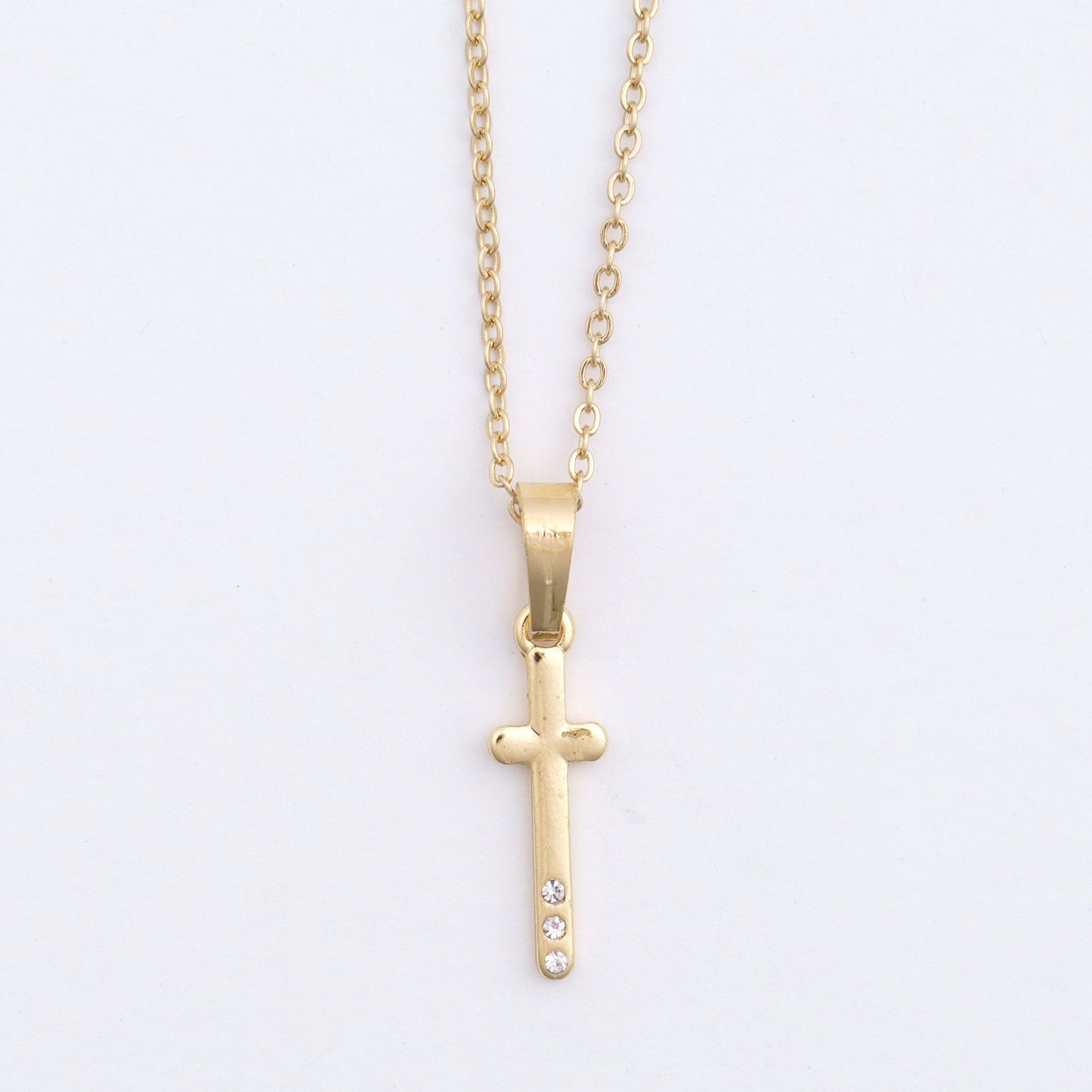 Dainty Cross Charm Necklace