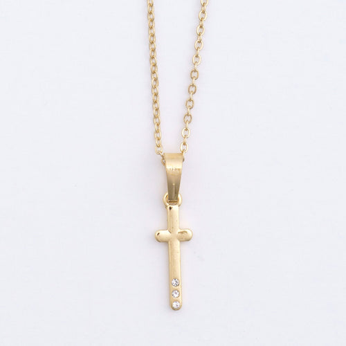 Dainty Cross Charm Necklace