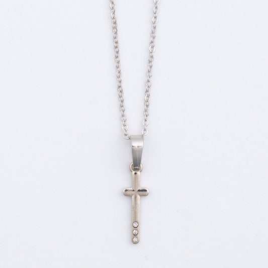 Dainty Cross Charm Necklace