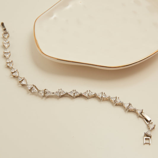 Jocelyn Cubic Zirconia Triangle Tennis Bracelet