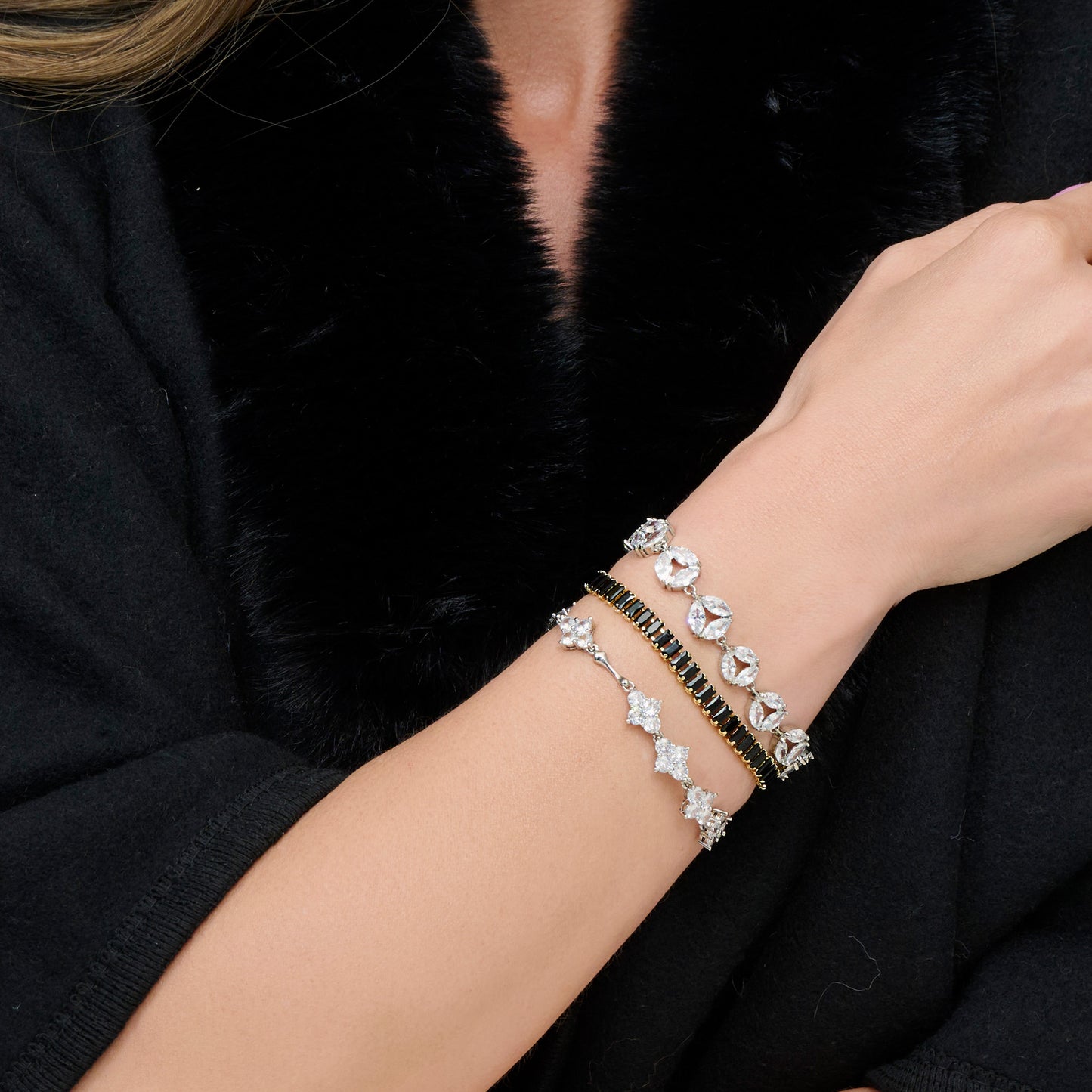 Jocelyn Marquise Cubic Zirconia Tennis Bracelet