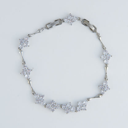 Jocelyn Quatrefoil Cubic Zirconia Tennis Bracelet