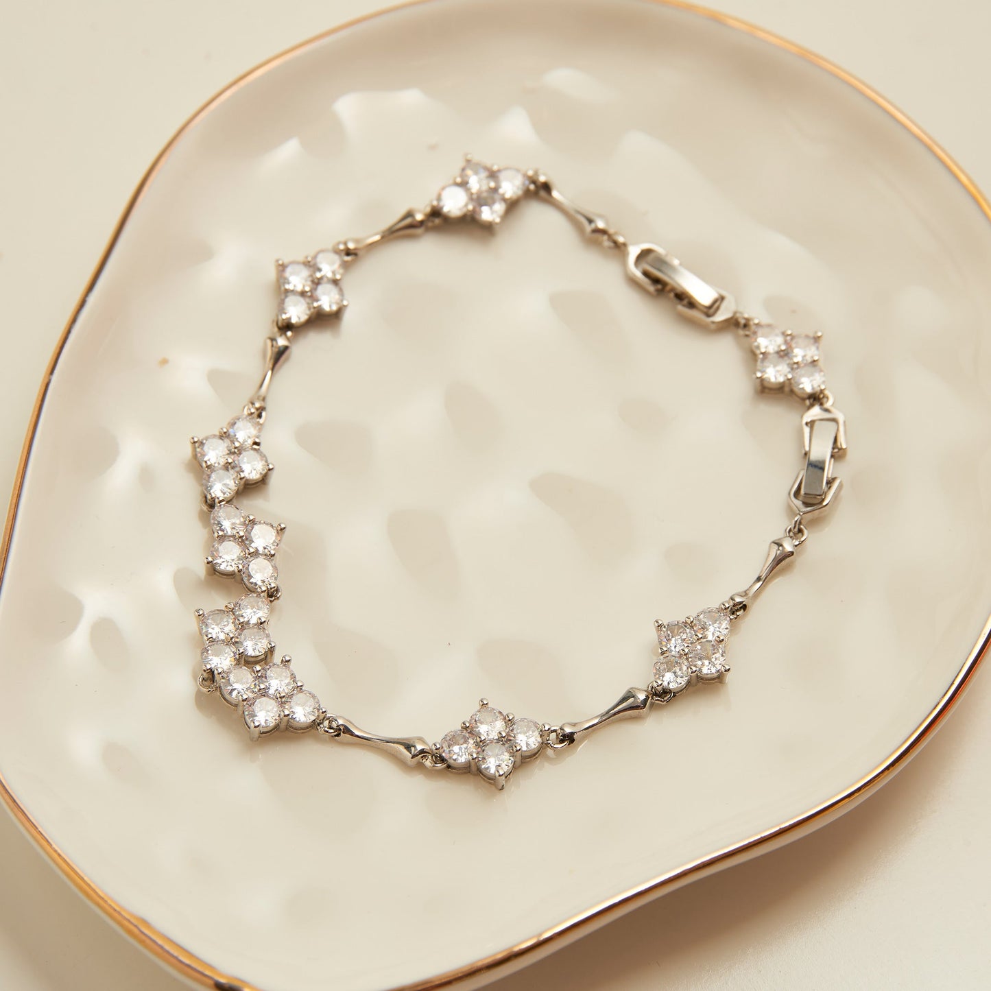 Jocelyn Quatrefoil Cubic Zirconia Tennis Bracelet