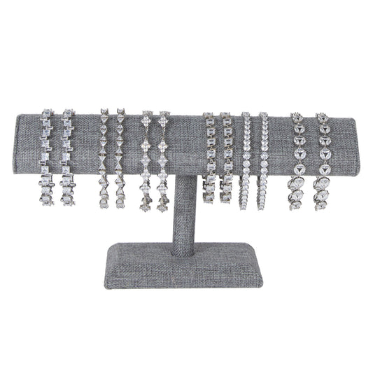 24 Piece Jocelyn Scattered Square Cubic Zirconia Tennis Bracelet Unit with Display