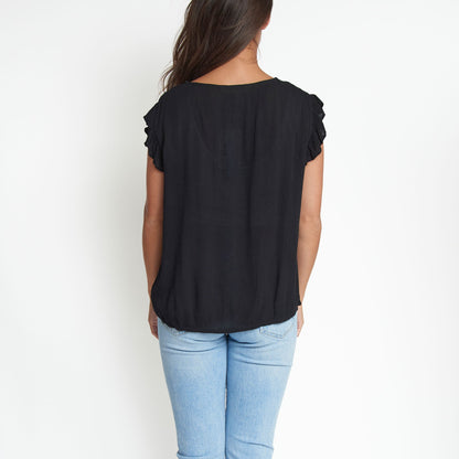 Amerie Crepe Button Up Tank