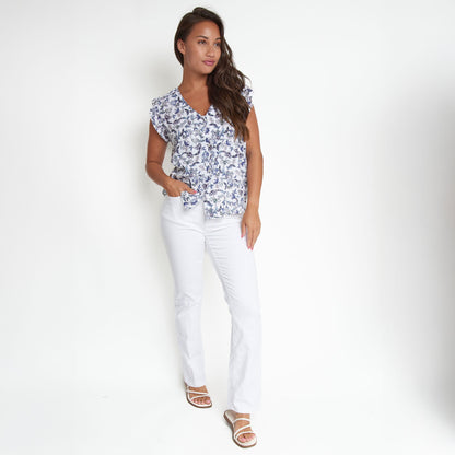 Amerie Crepe Button Up Tank