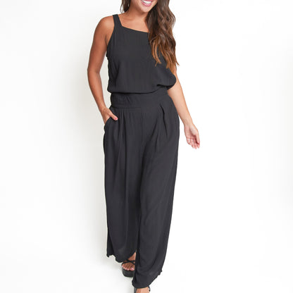 Amerie Crepe Wide Leg Jumpsuit