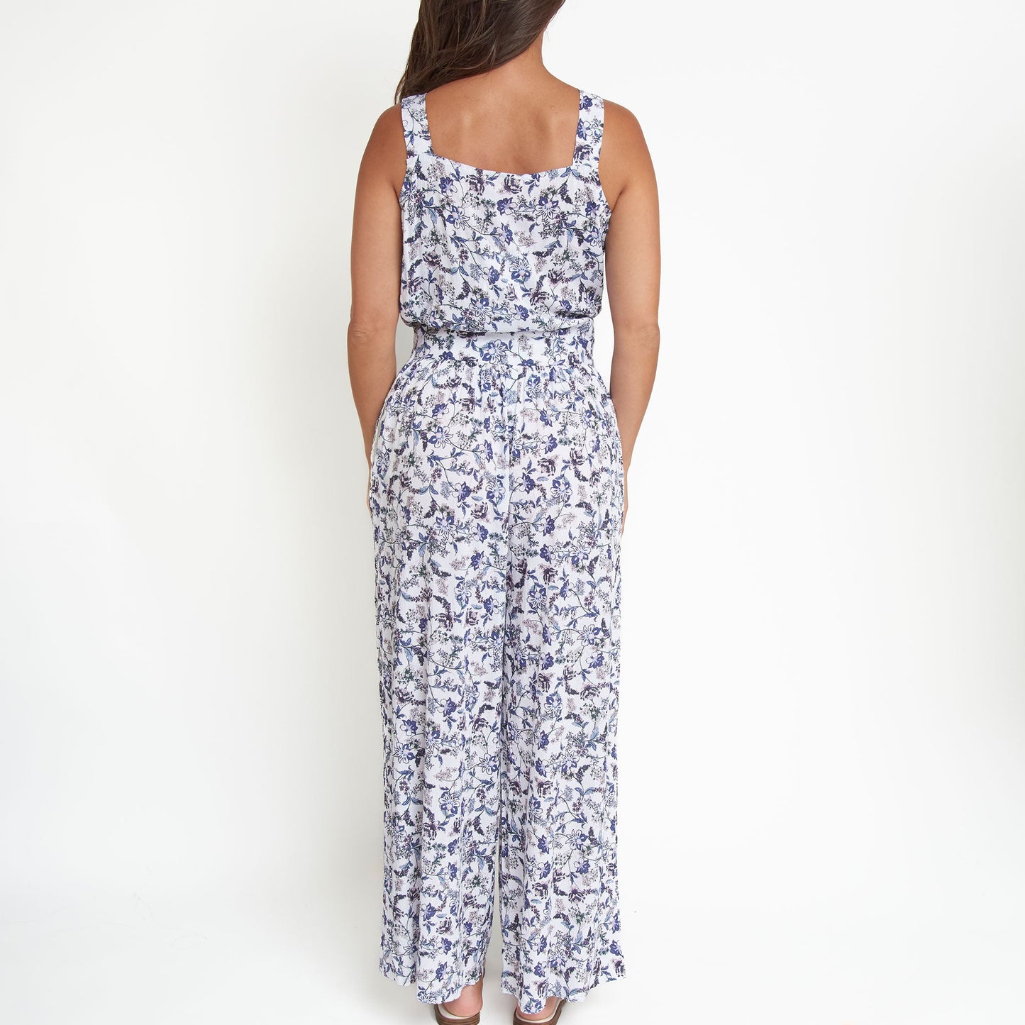 Amerie Crepe Wide Leg Jumpsuit