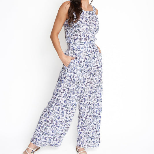 Amerie Crepe Wide Leg Jumpsuit