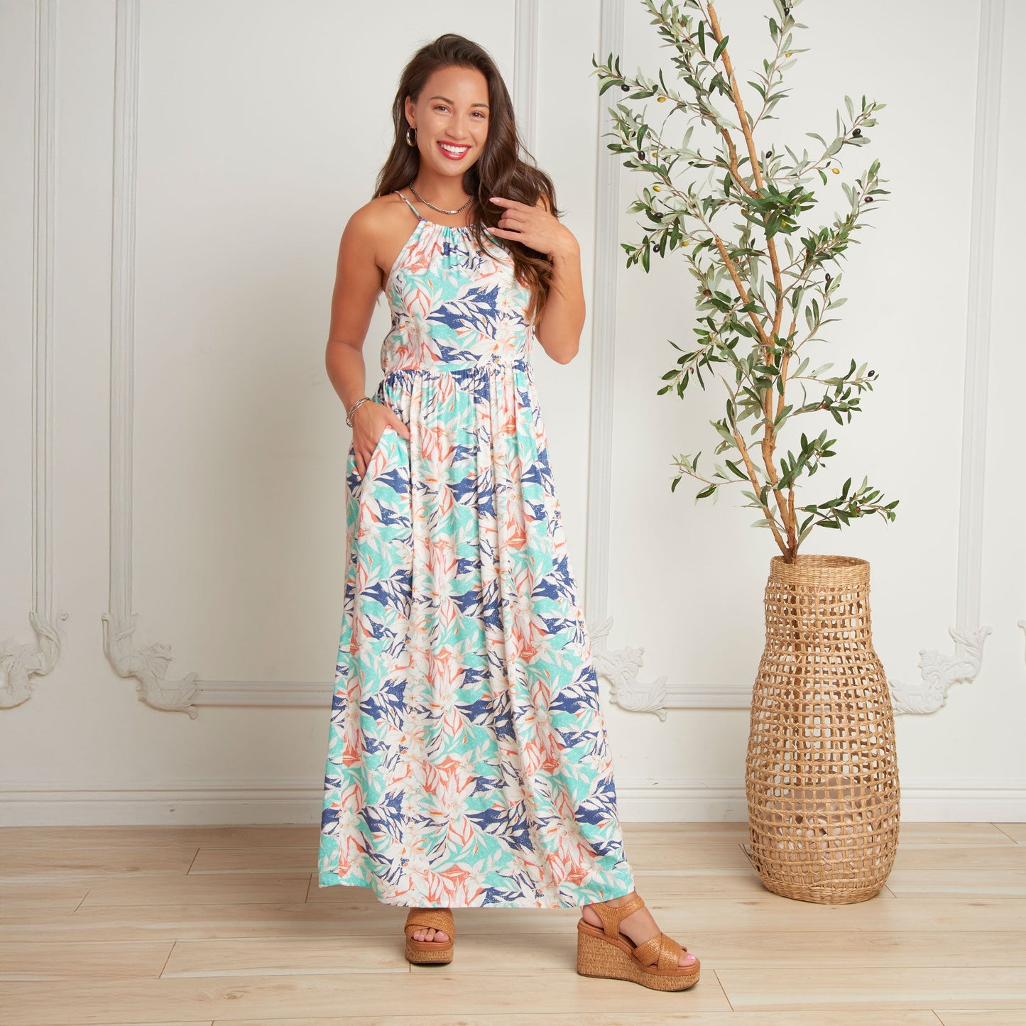 Kinsley Halter Maxi Dress