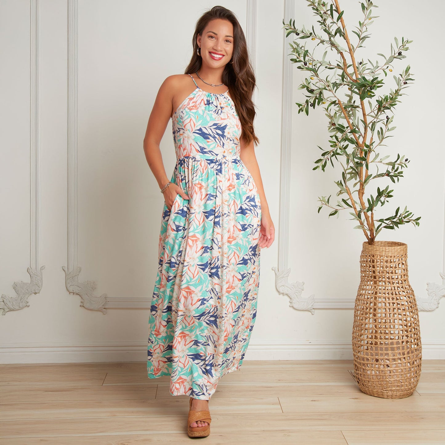 Kinsley Halter Maxi Dress