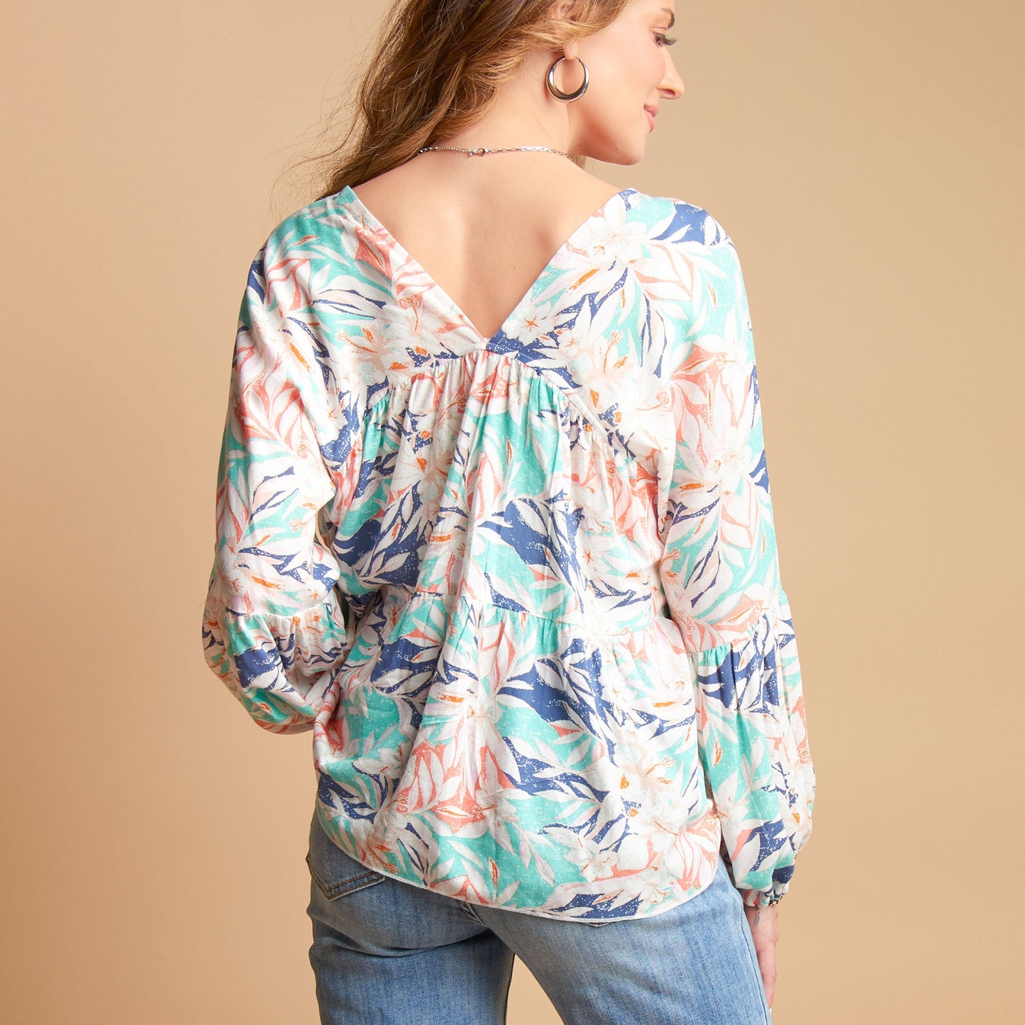 Kinsley Tiered Long Sleeve Blouse