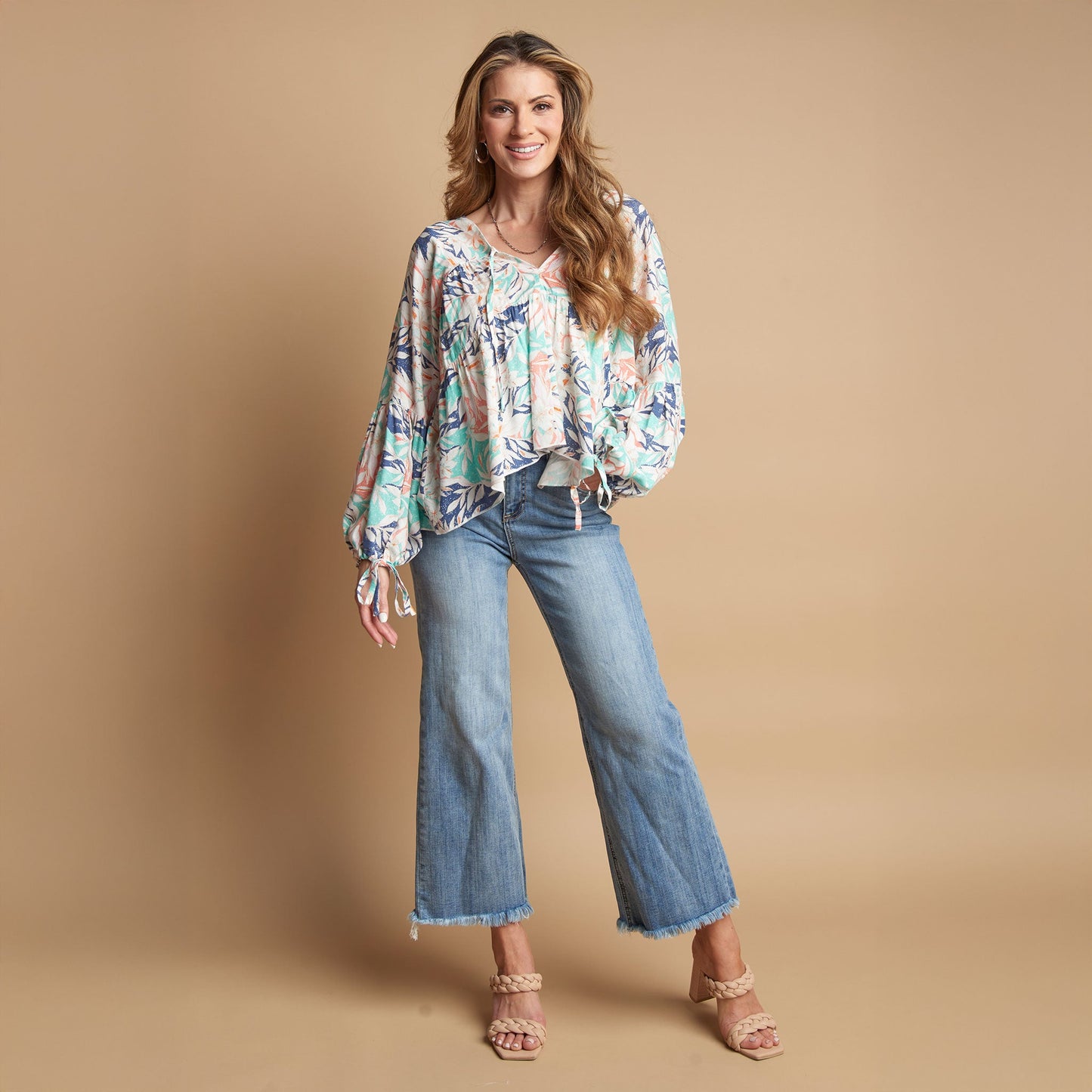 Kinsley Tiered Long Sleeve Blouse