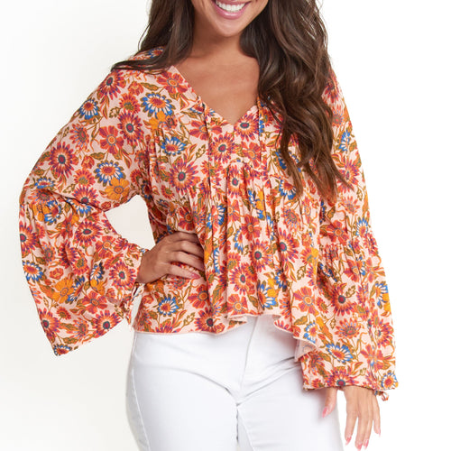 Kinsley Tiered Long Sleeve Blouse