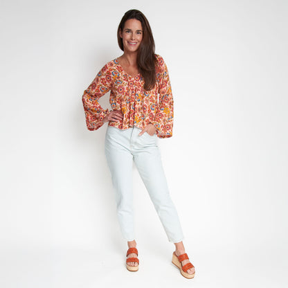 Kinsley Tiered Long Sleeve Blouse