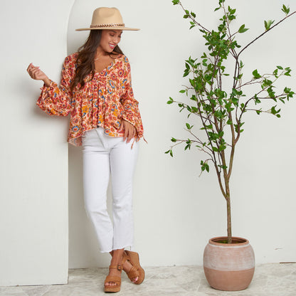 Kinsley Tiered Long Sleeve Blouse